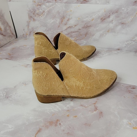 MI.IM Ankle Booties Blonde Hair Round Toe - Picture 15 of 16